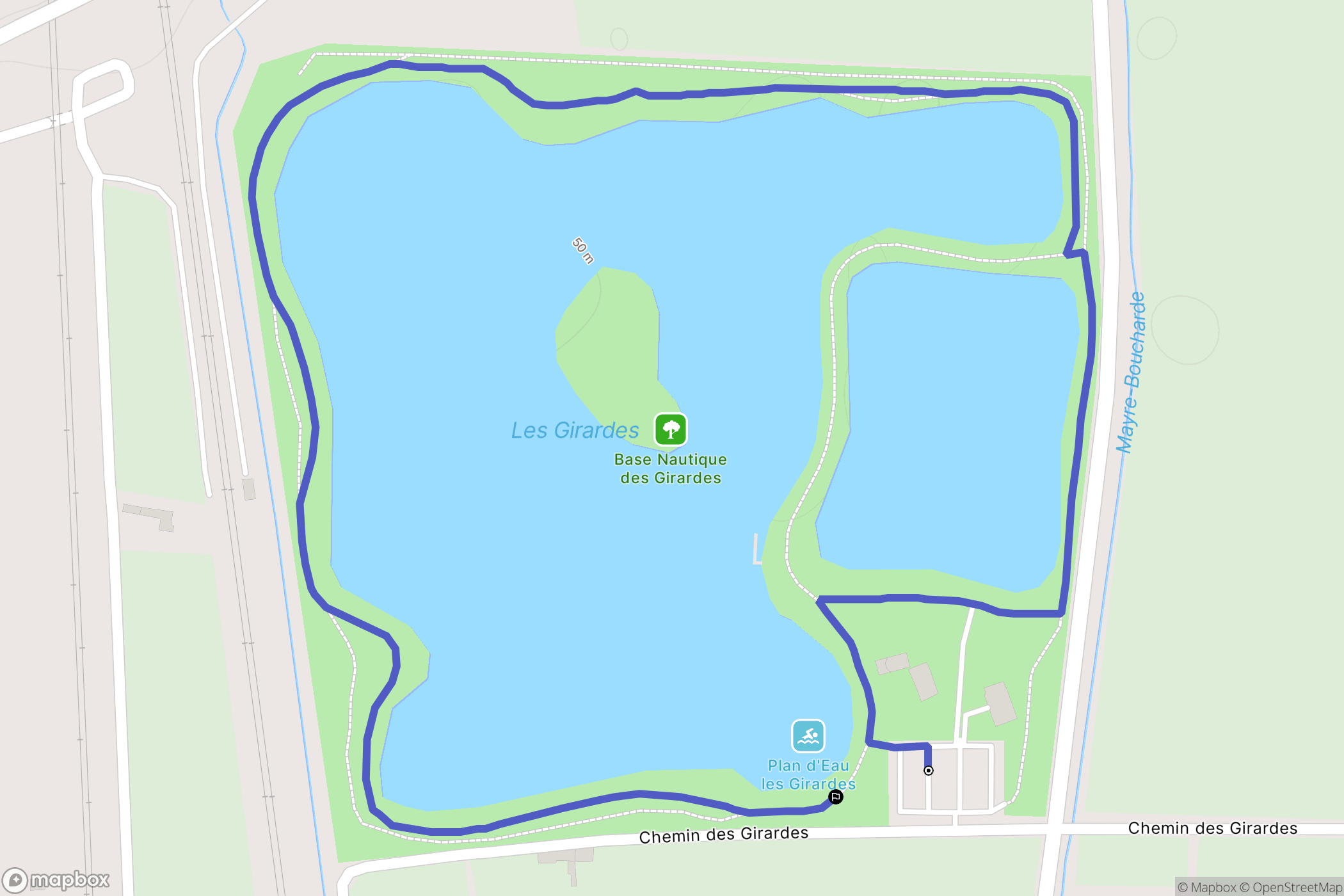 Lapalud : carte du parcours de randonnée - France