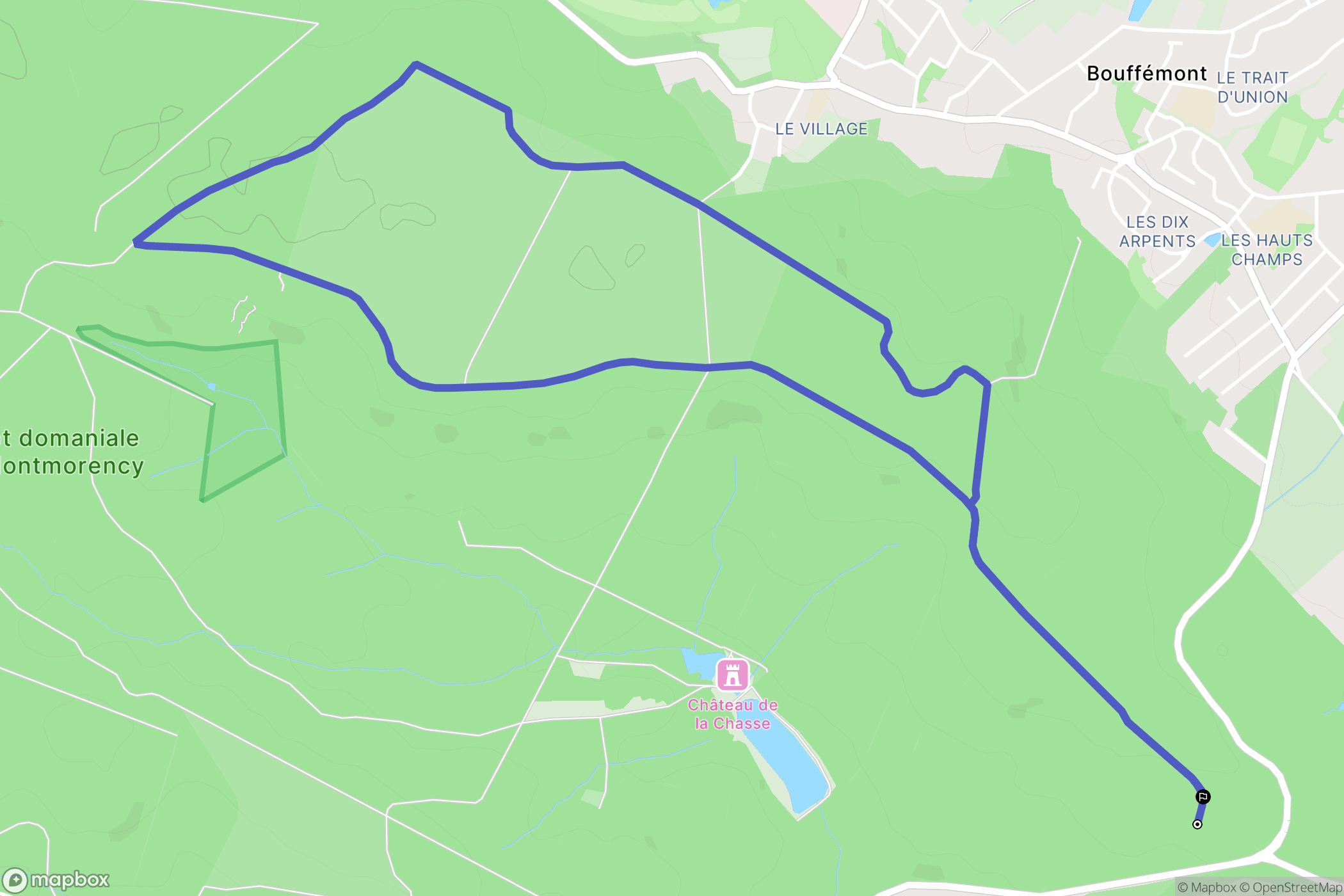 Domont : carte du parcours de randonnée - France