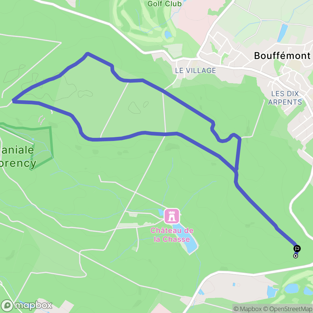 Domont : carte du parcours de randonnée - France