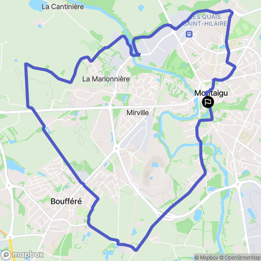 Montaigu-Vendée : carte du parcours de randonnée - France