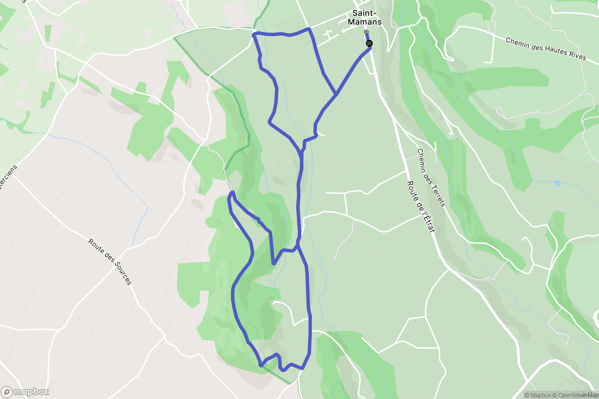 Rochefort-Samson : carte du parcours de randonnée - France