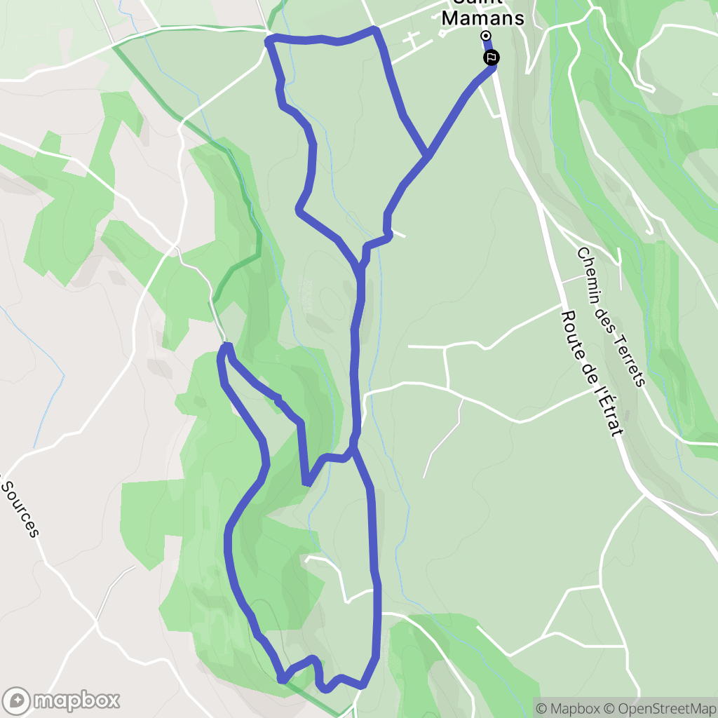 Rochefort-Samson : carte du parcours de randonnée - France