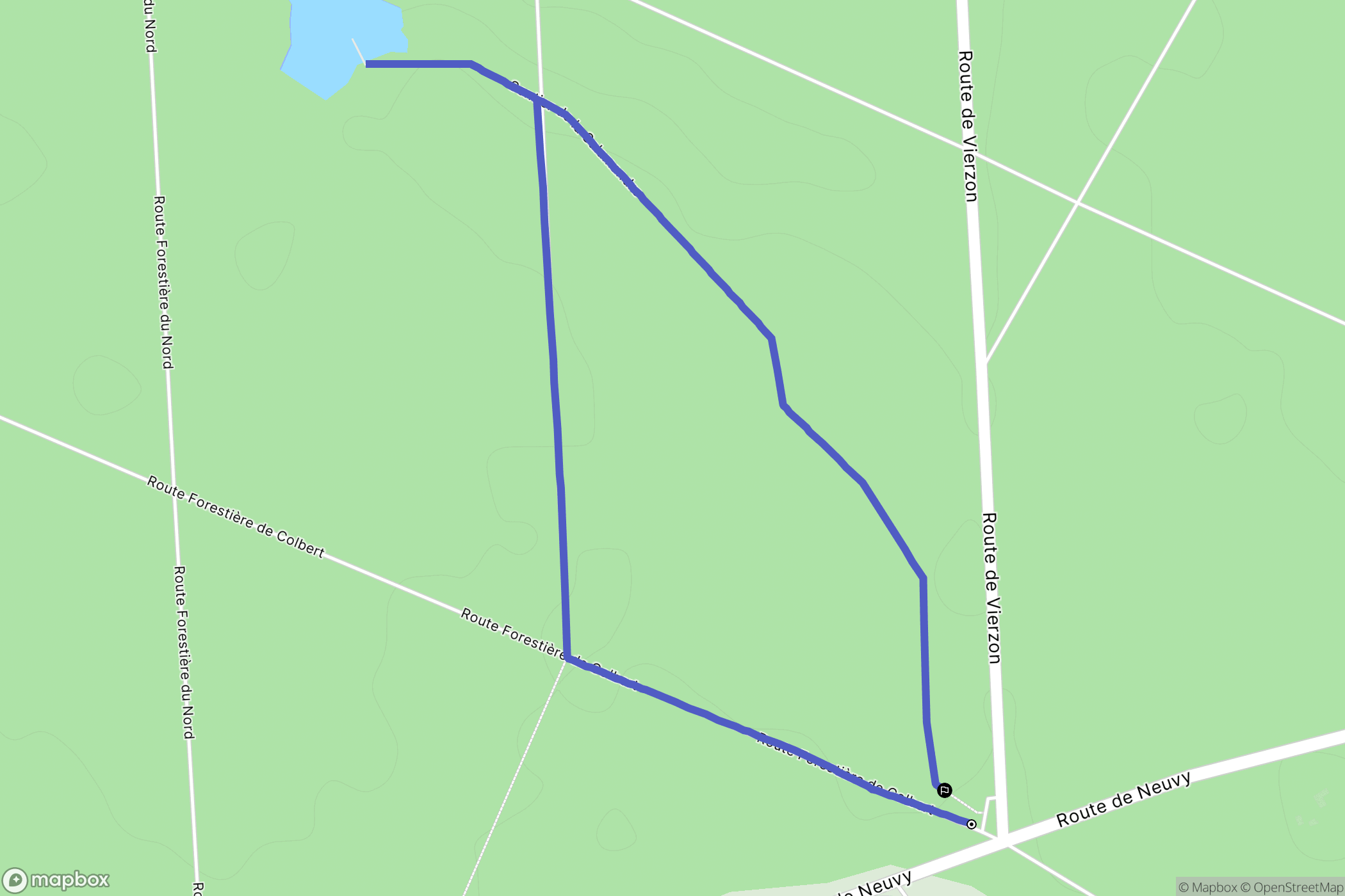 Vierzon : carte du parcours de randonnée - France