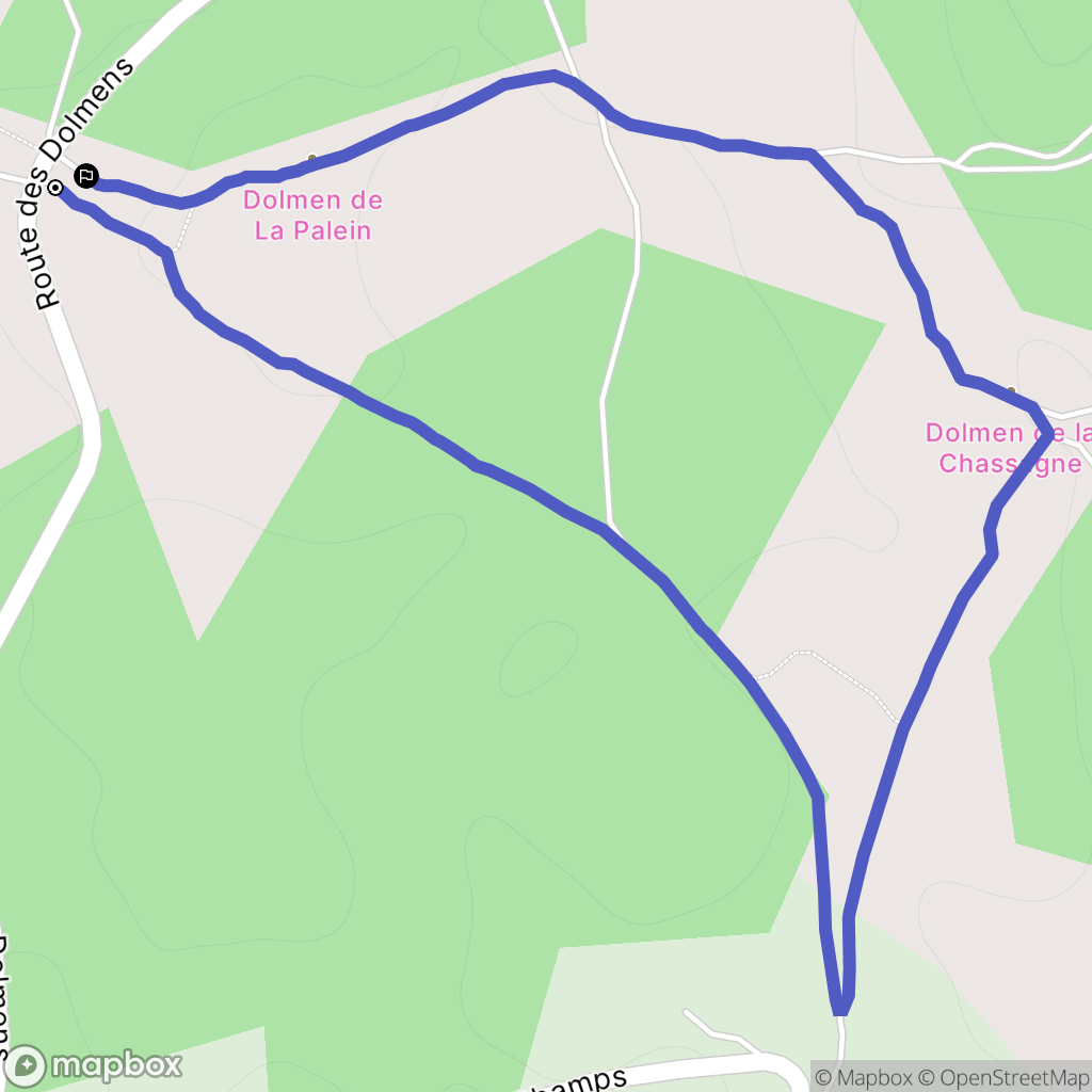 Saint-Cernin-de-Larche : carte du parcours de randonnée - France
