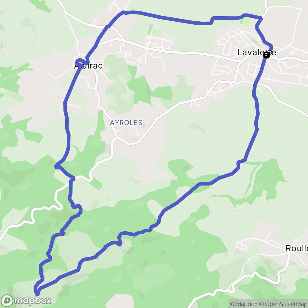 Lavalette : carte du parcours de randonnée - France
