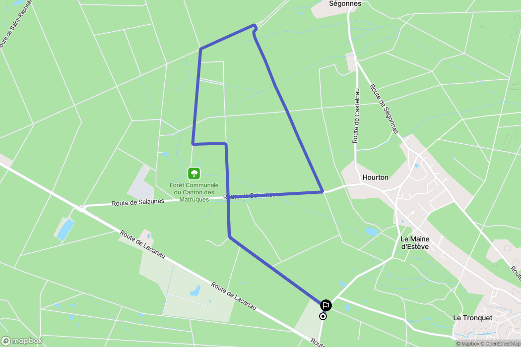 Saint-Aubin-de-Médoc : carte du parcours de randonnée - France