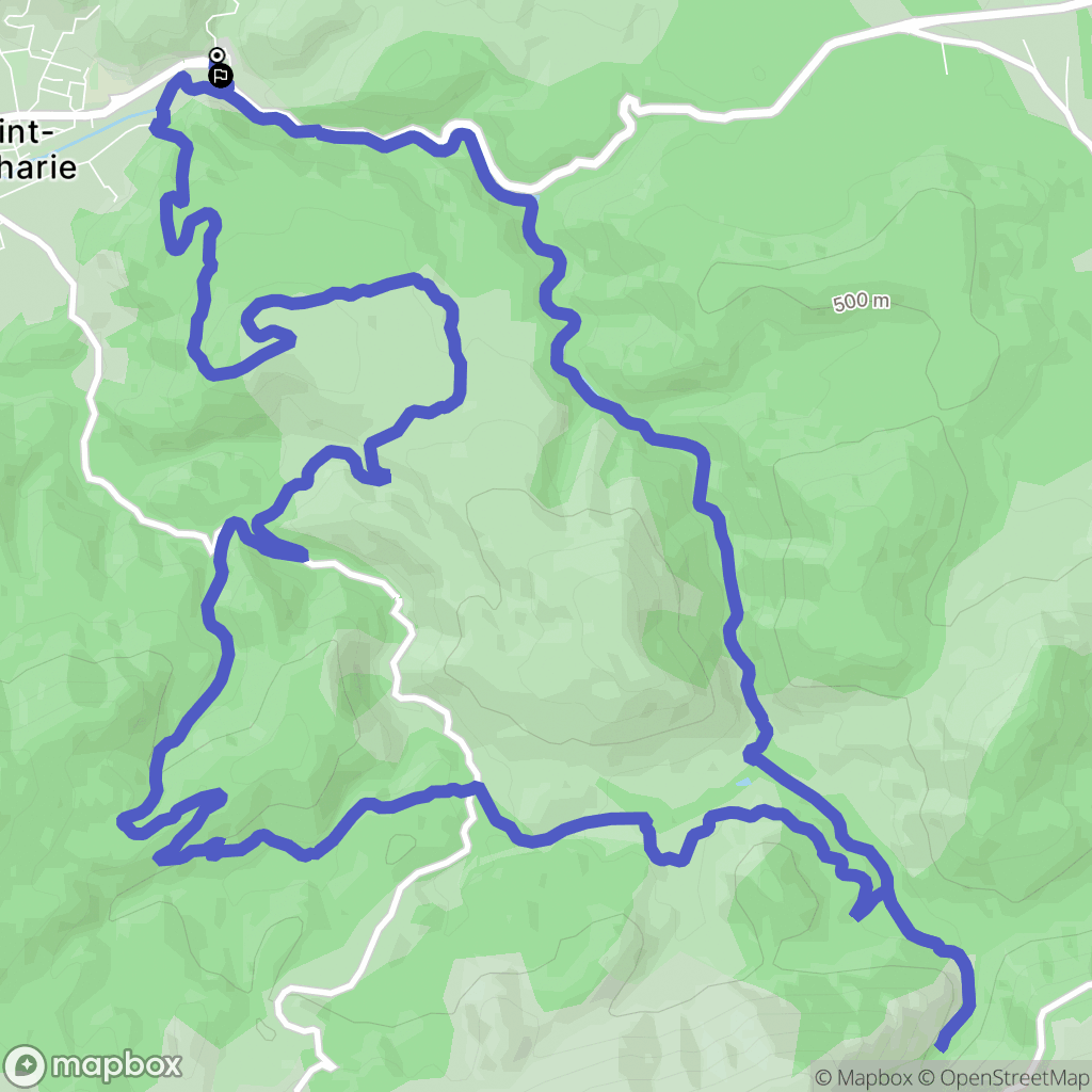 Saint-Zacharie : carte du parcours de randonnée - France