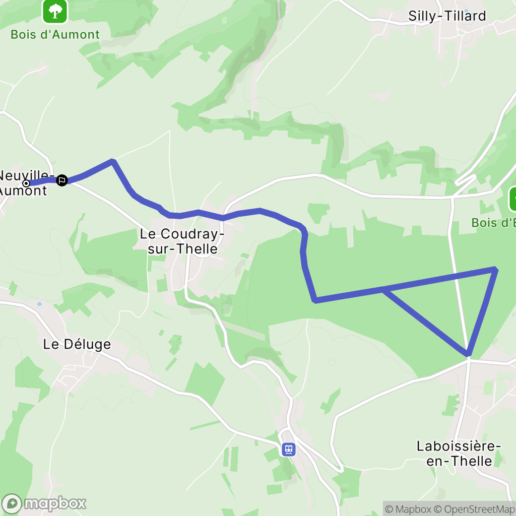 La Drenne : carte du parcours de randonnée - France