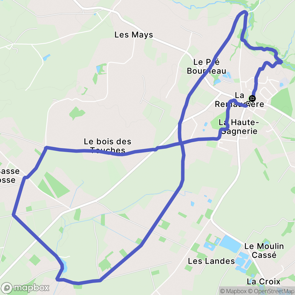 La Remaudière : carte du parcours de randonnée - France