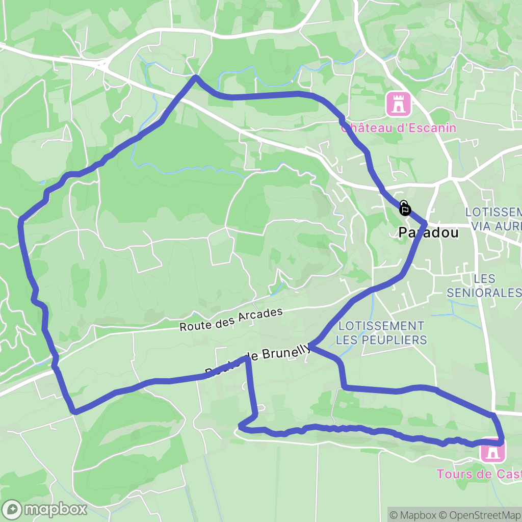 Paradou : carte du parcours de randonnée - France