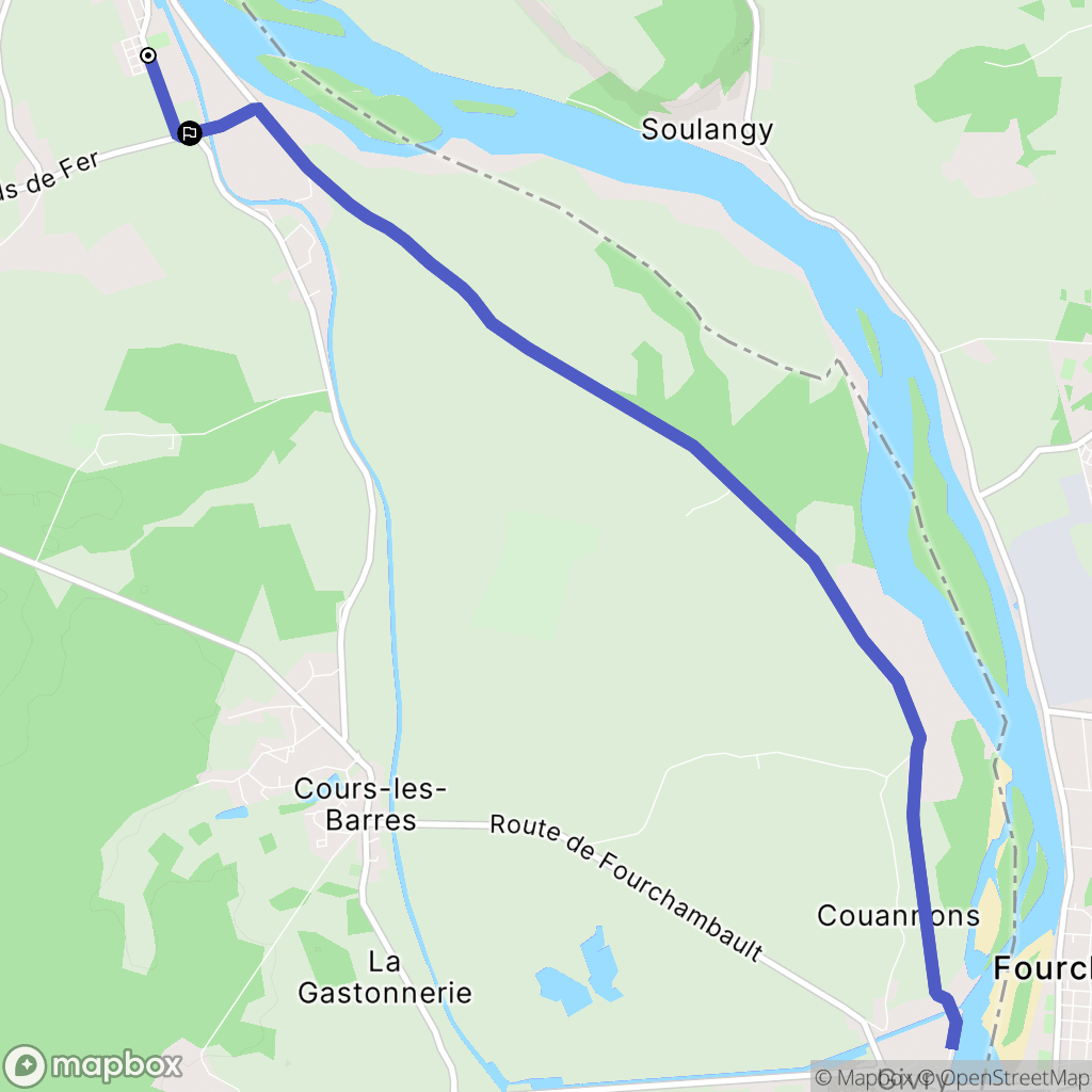 Jouet-sur-l'Aubois : carte du parcours de randonnée - France