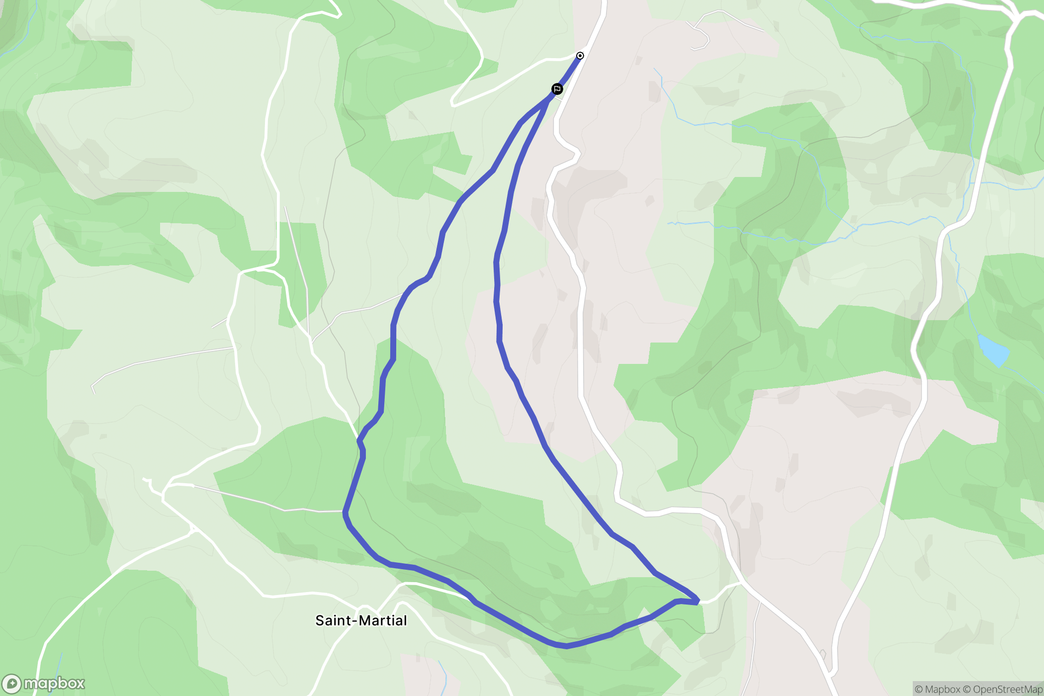 Najac : carte du parcours de randonnée - France