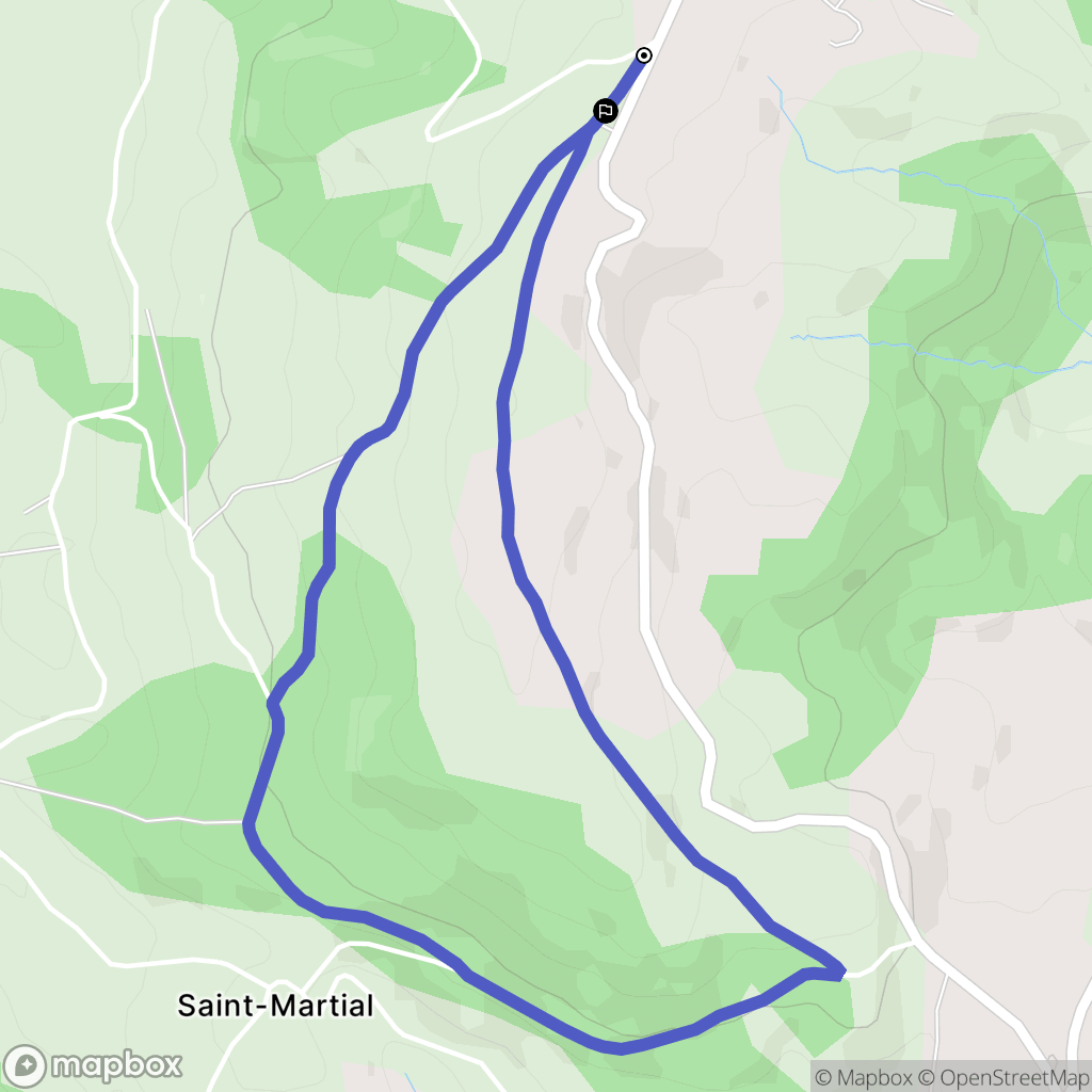 Najac : carte du parcours de randonnée - France