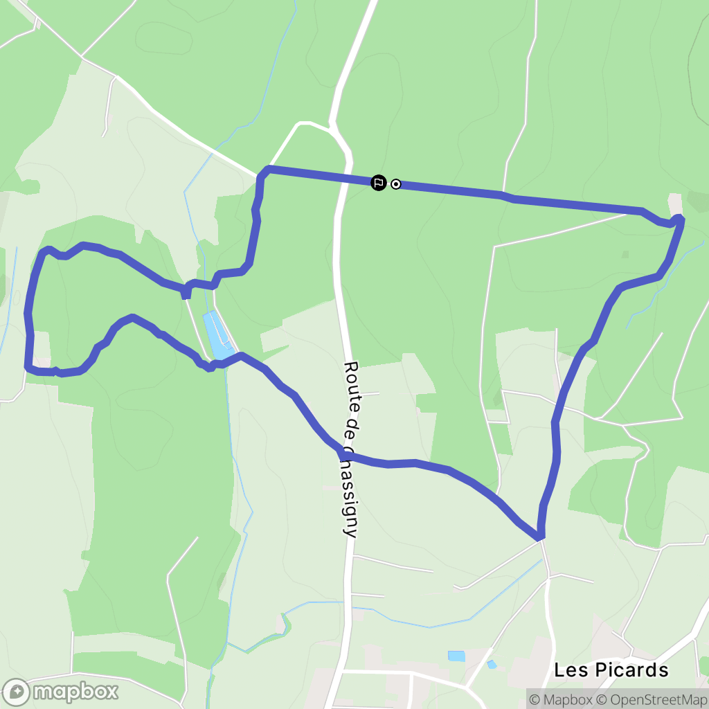 Péronne : carte du parcours de randonnée - France