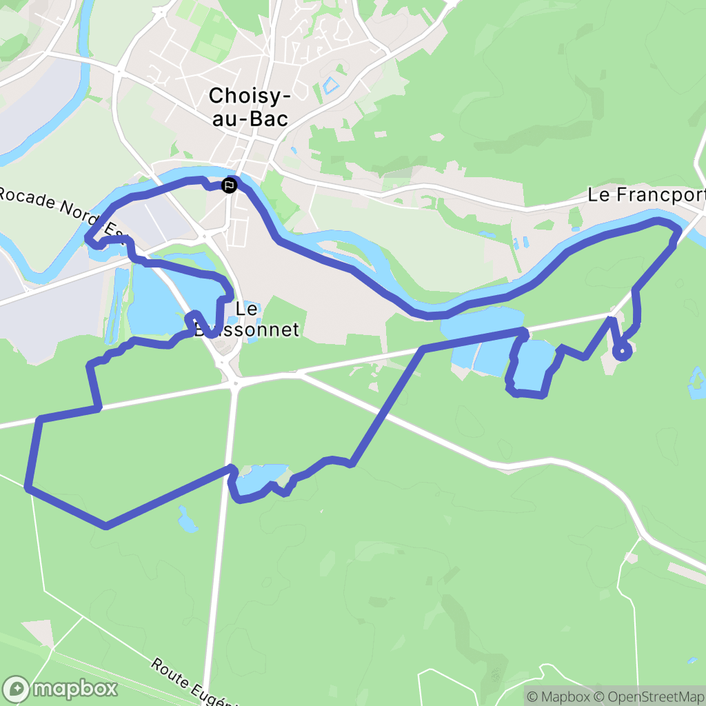 Choisy-au-Bac : carte du parcours de randonnée - France