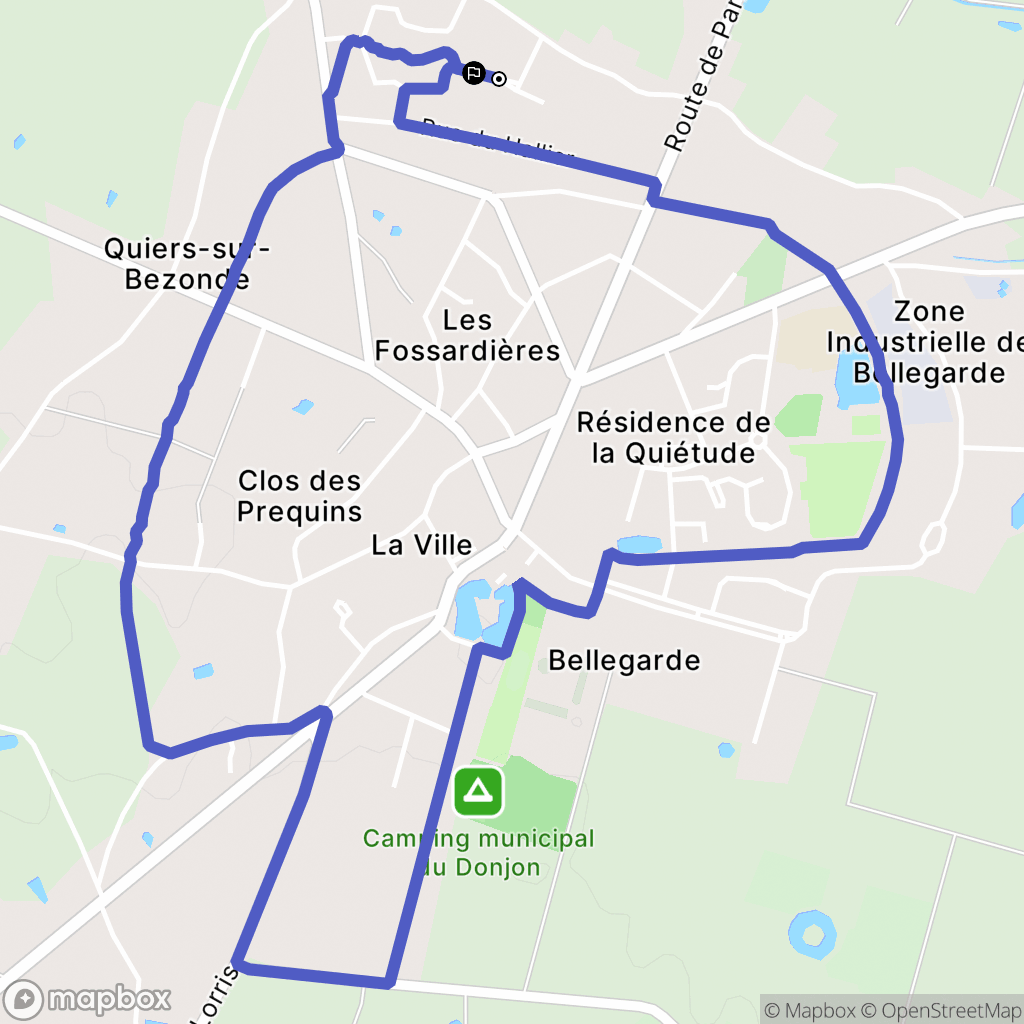 Quiers-sur-Bezonde : carte du parcours de randonnée - France