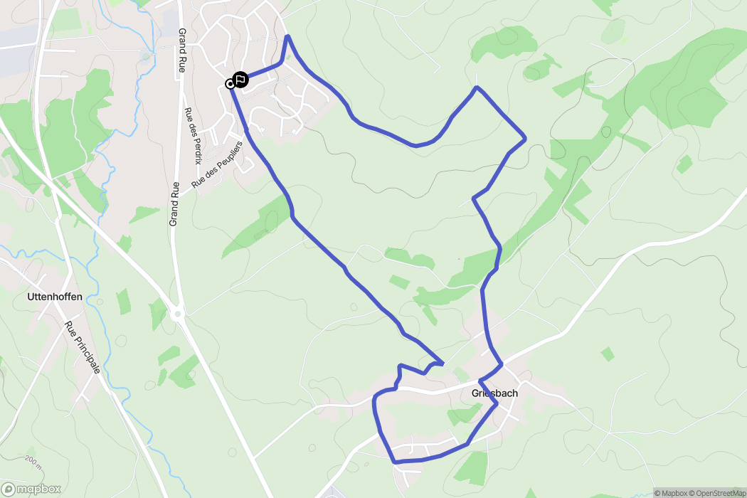 Gundershoffen : carte du parcours de randonnée - France
