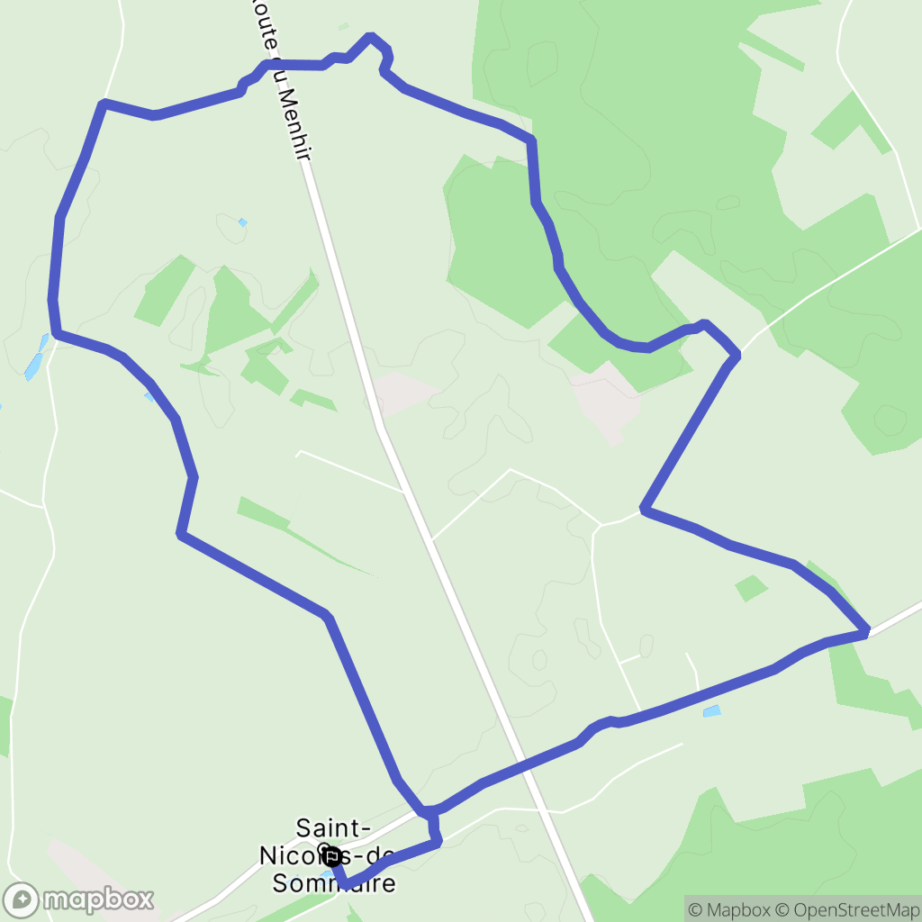 Saint-Nicolas-de-Sommaire : carte du parcours de randonnée - France