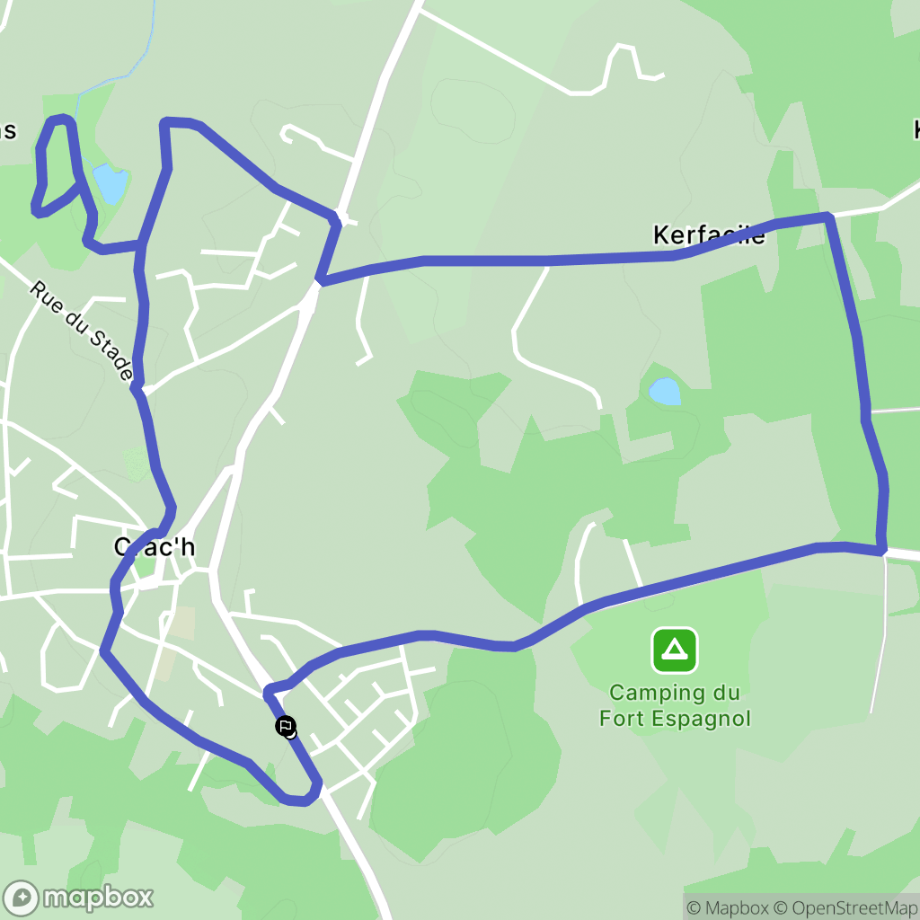 Crac'h : carte du parcours de randonnée - France