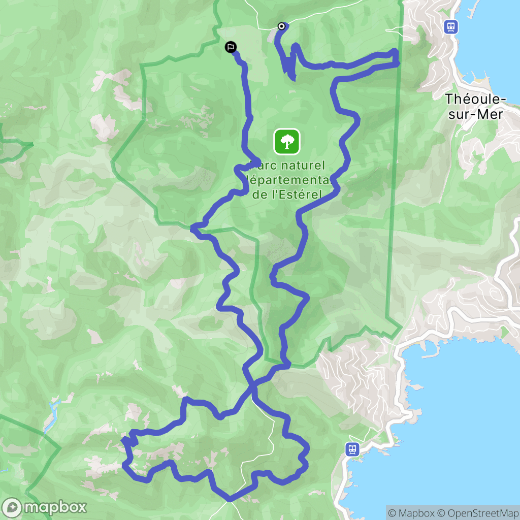 Théoule-sur-Mer : carte du parcours de randonnée - France
