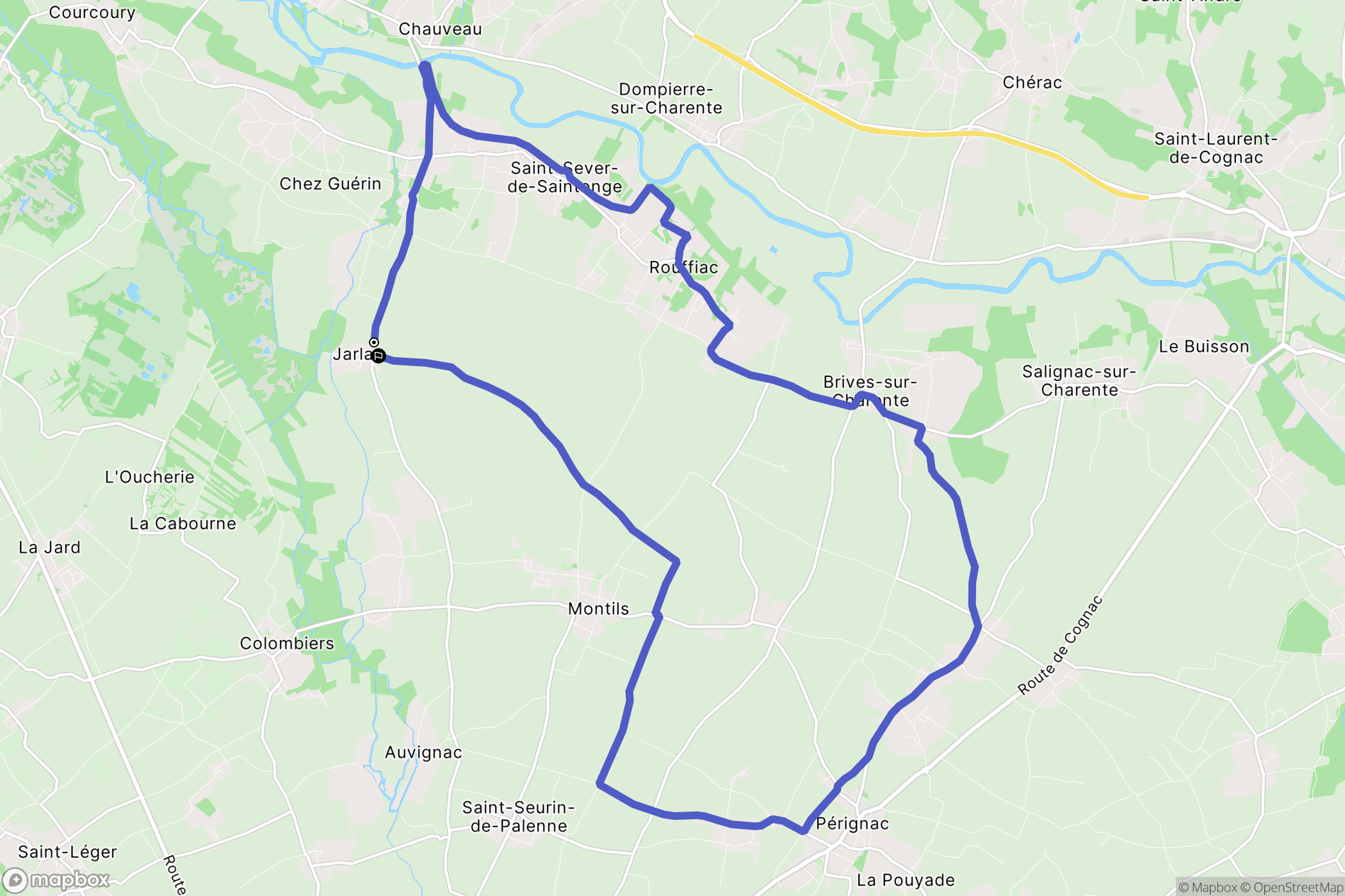Montils : carte du parcours de randonnée - France