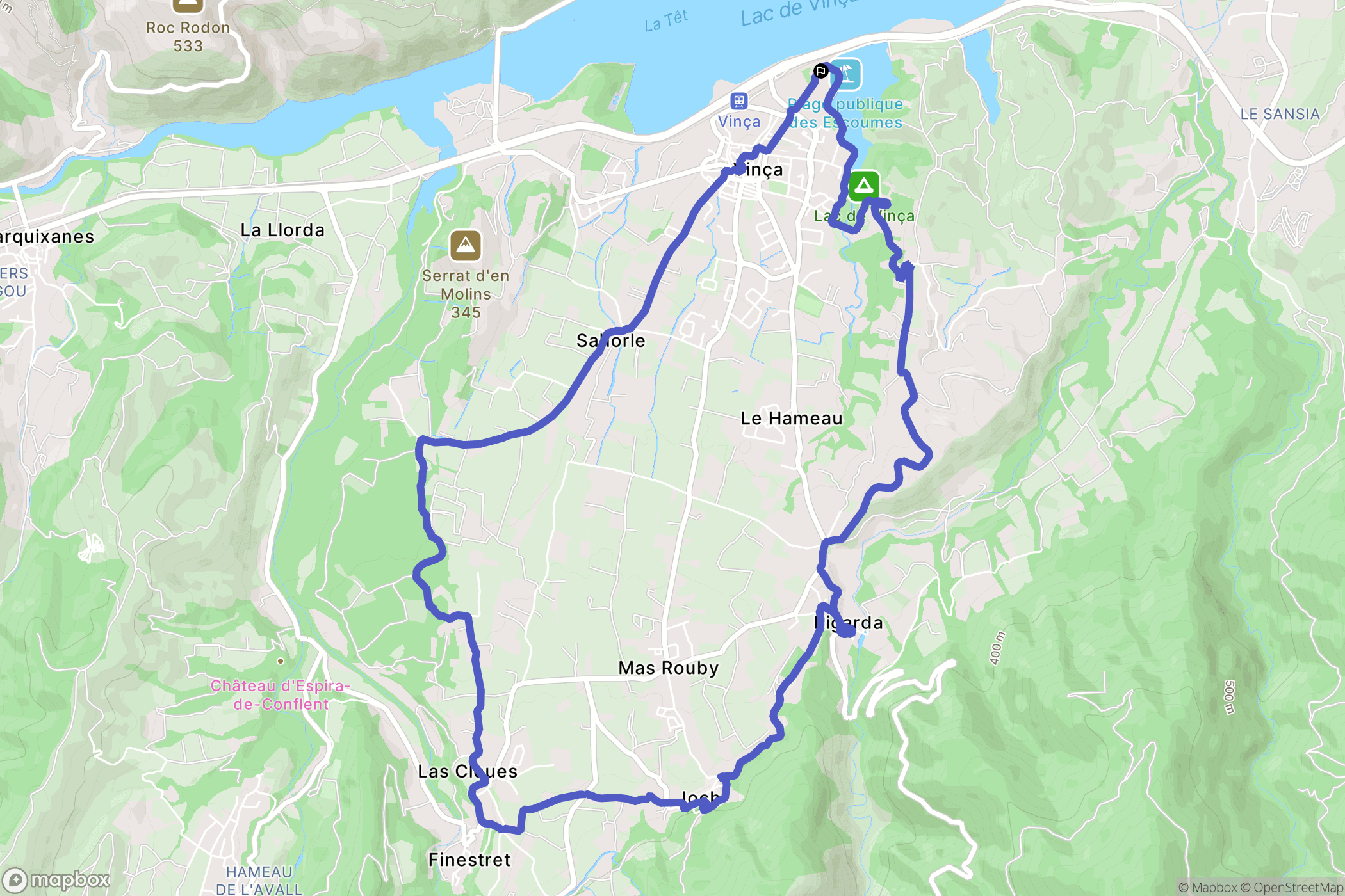 Vinça: routekaart voor buitenactiviteiten - France