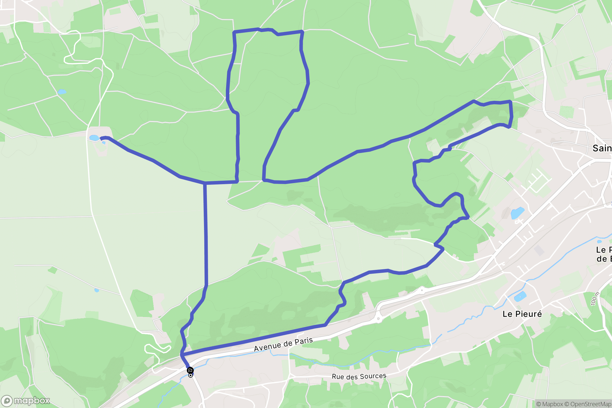 Sermaise : carte du parcours de randonnée - France