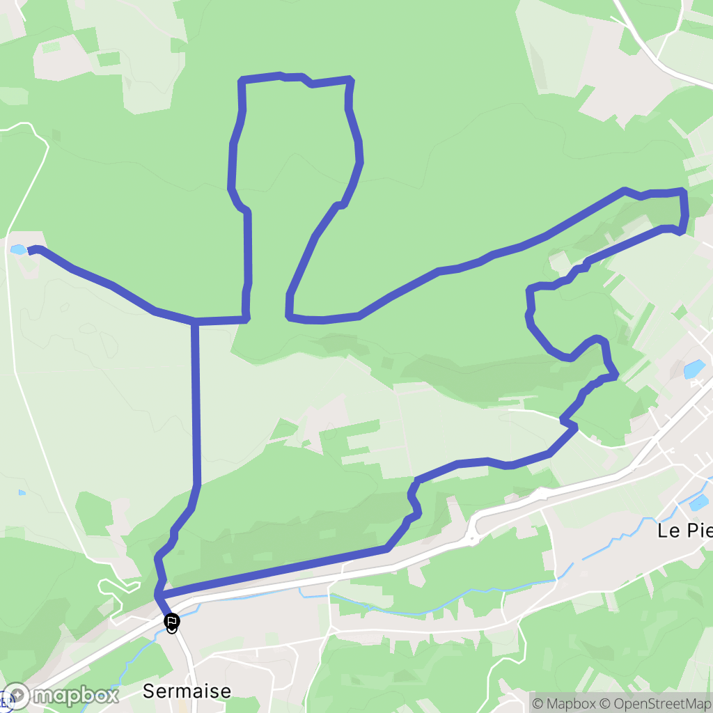 Sermaise : carte du parcours de randonnée - France