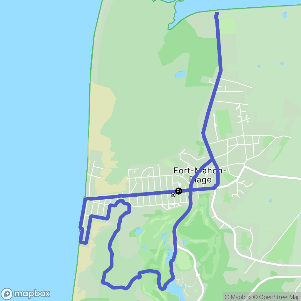 Fort-Mahon-Plage : carte du parcours de randonnée - France