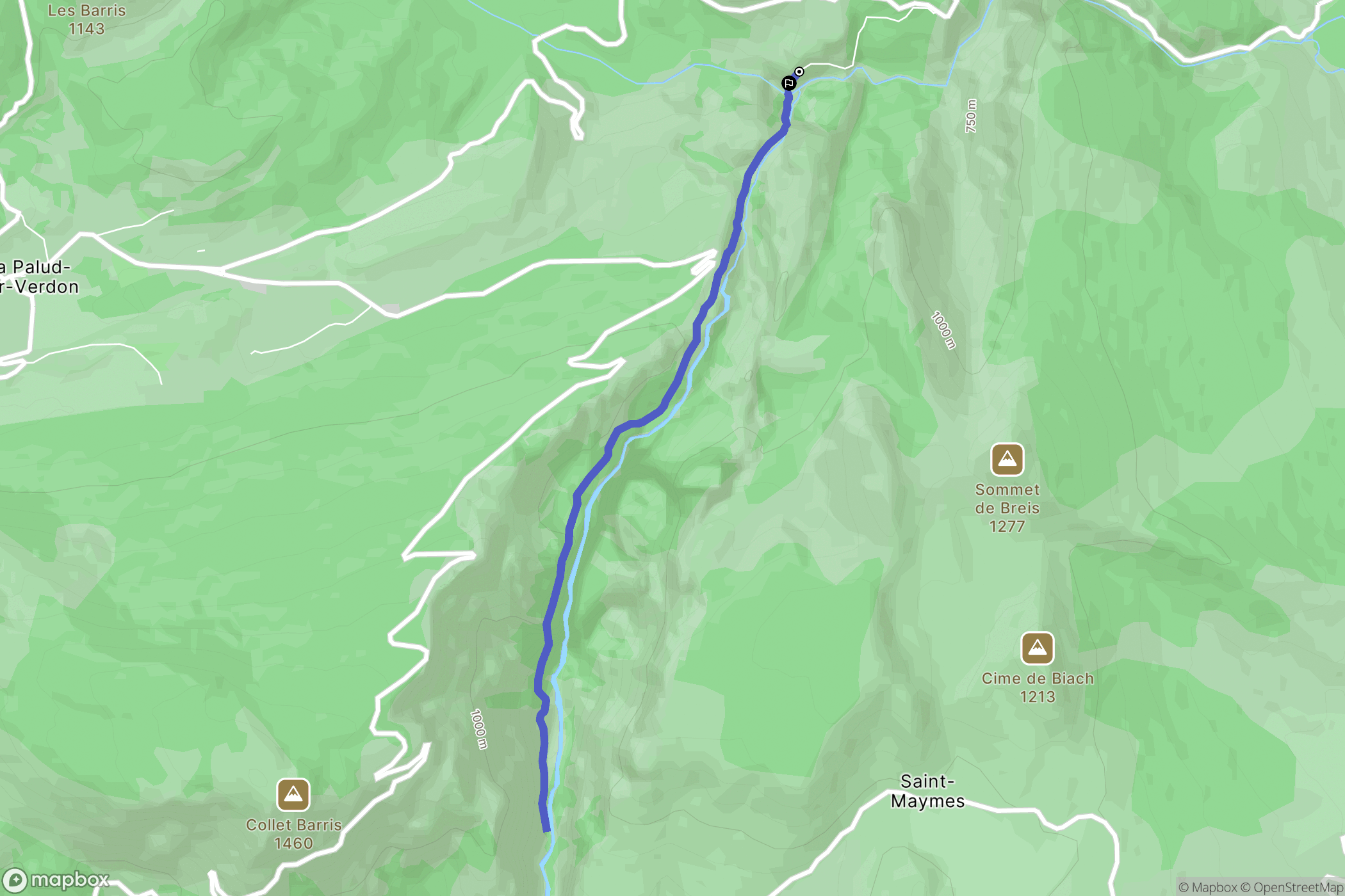 Rougon: routekaart voor buitenactiviteiten - France