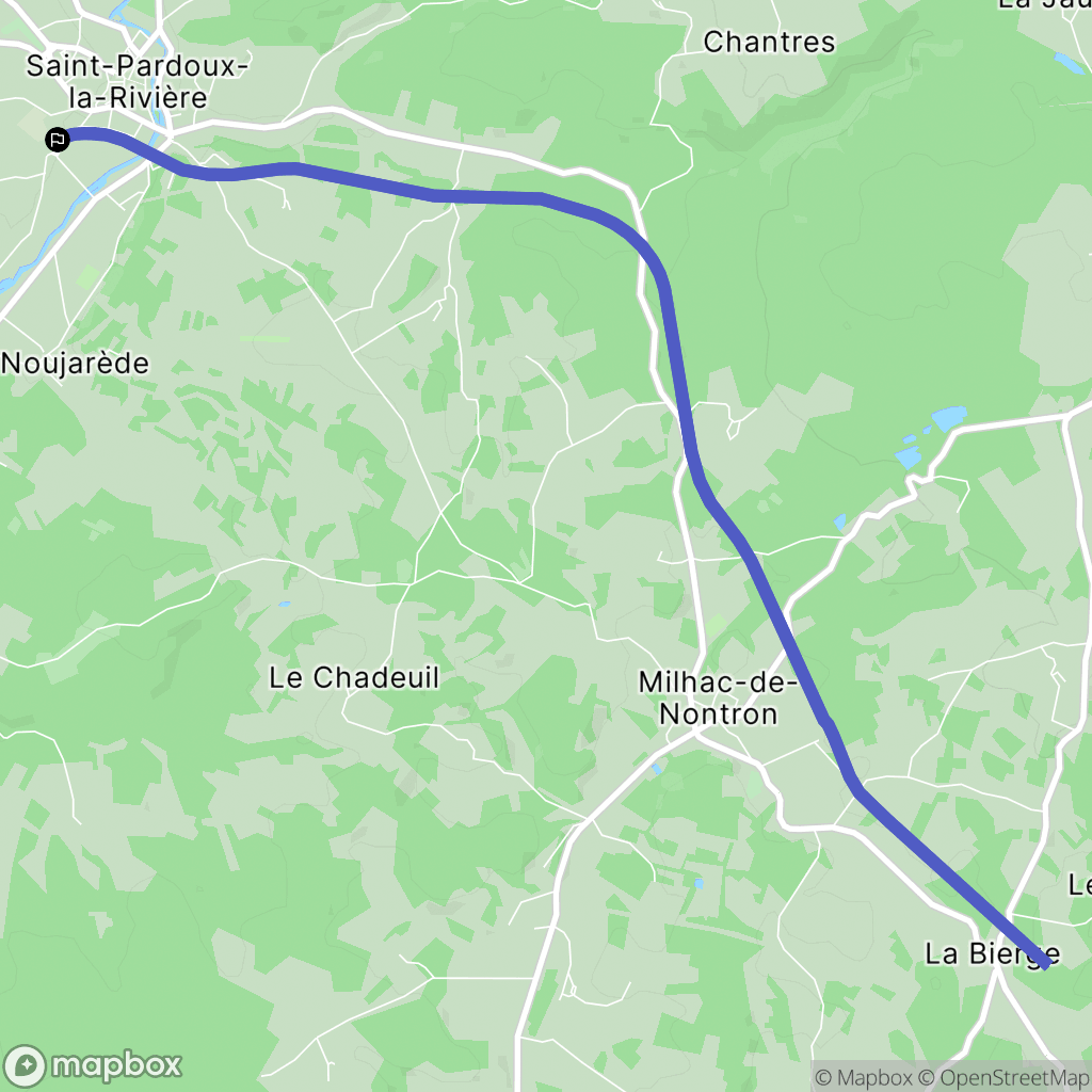 Saint-Pardoux-la-Rivière : carte du parcours de randonnée - France