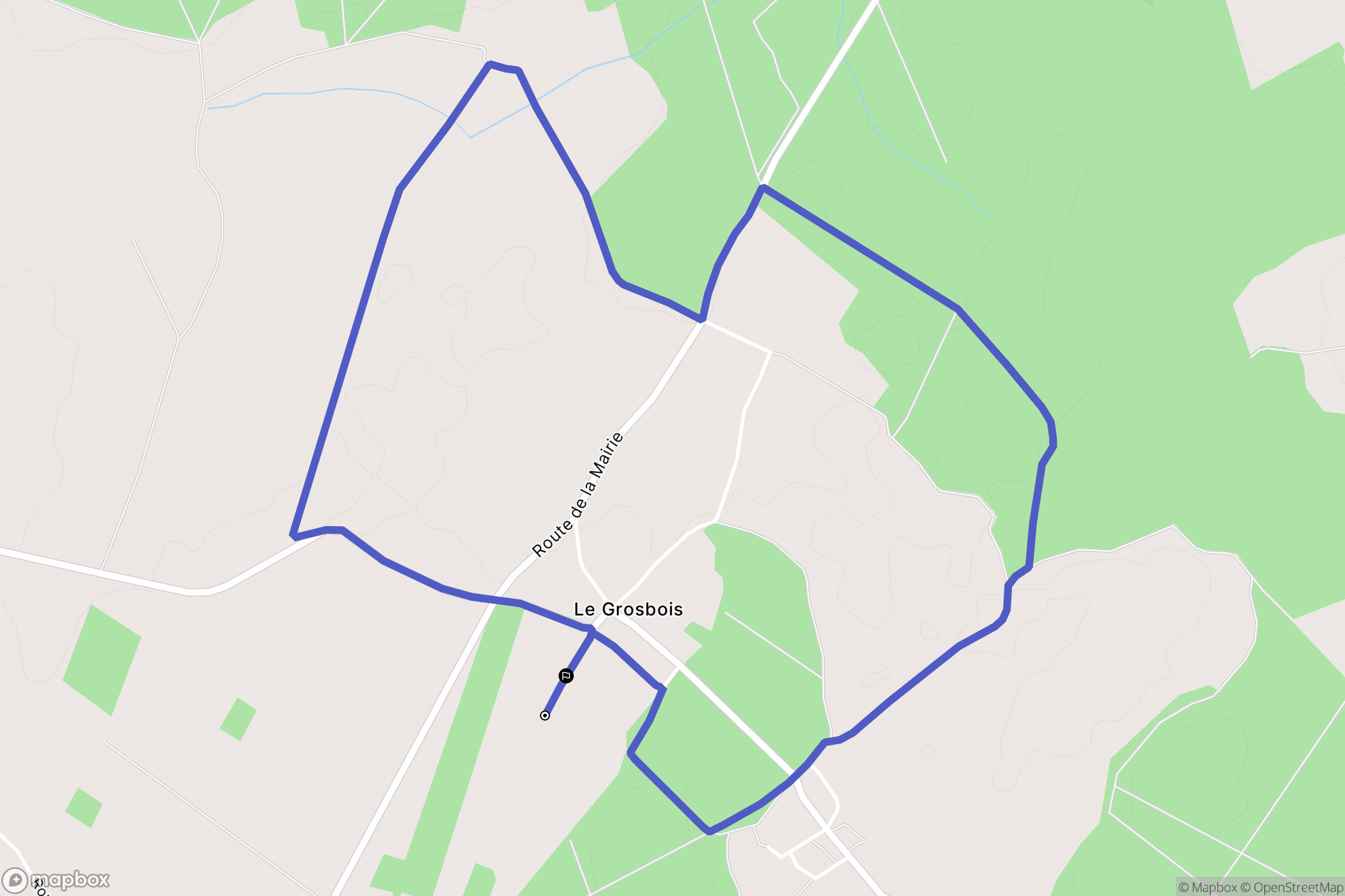 Plou : carte du parcours de randonnée - France