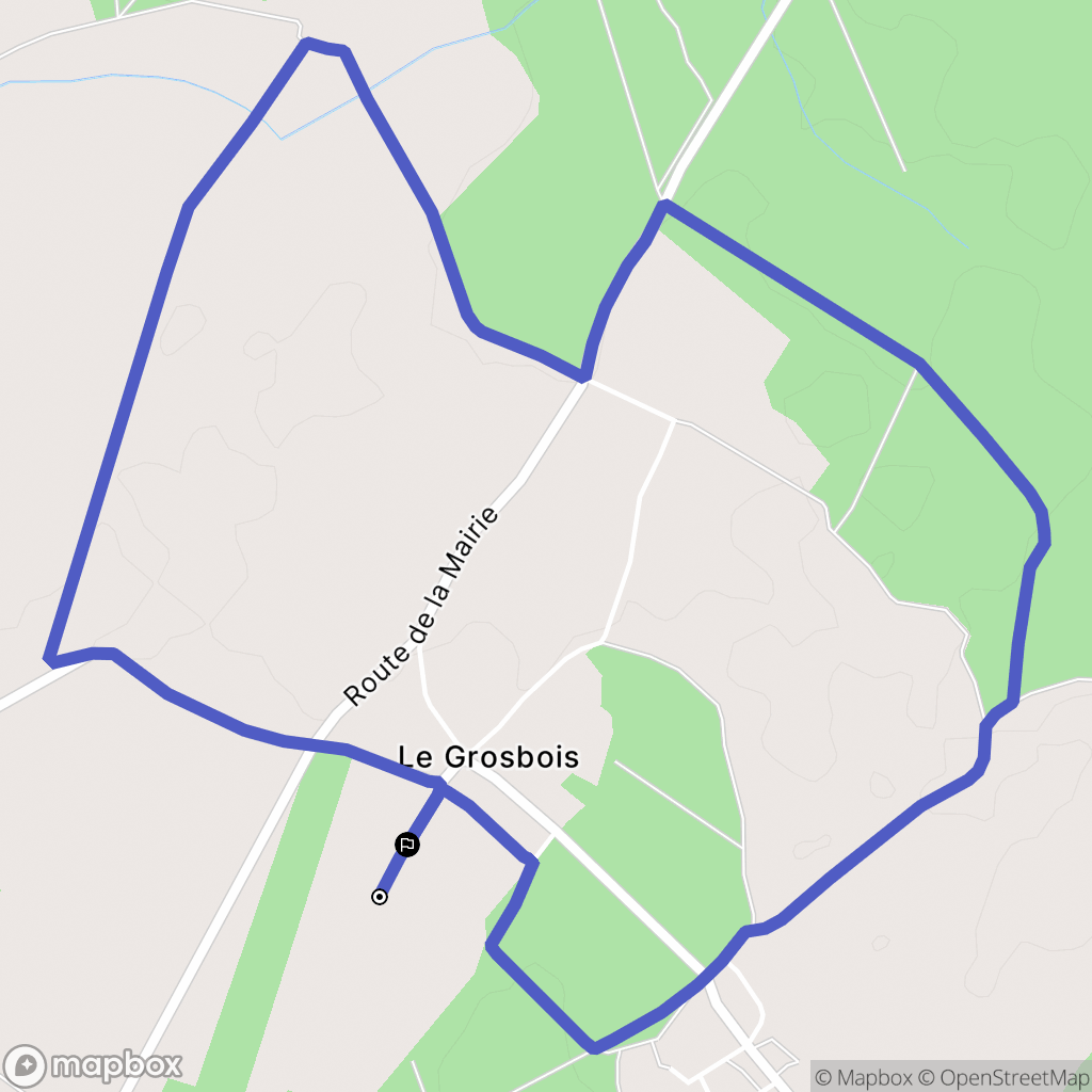 Plou : carte du parcours de randonnée - France