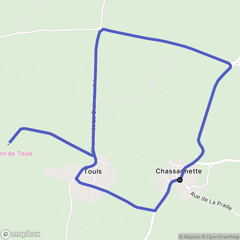 Coltines : carte du parcours de randonnée - France