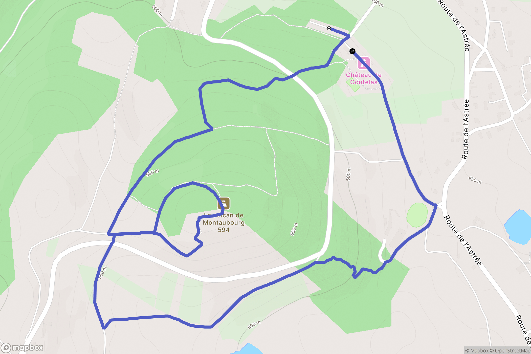 Marcoux : carte du parcours de randonnée - France