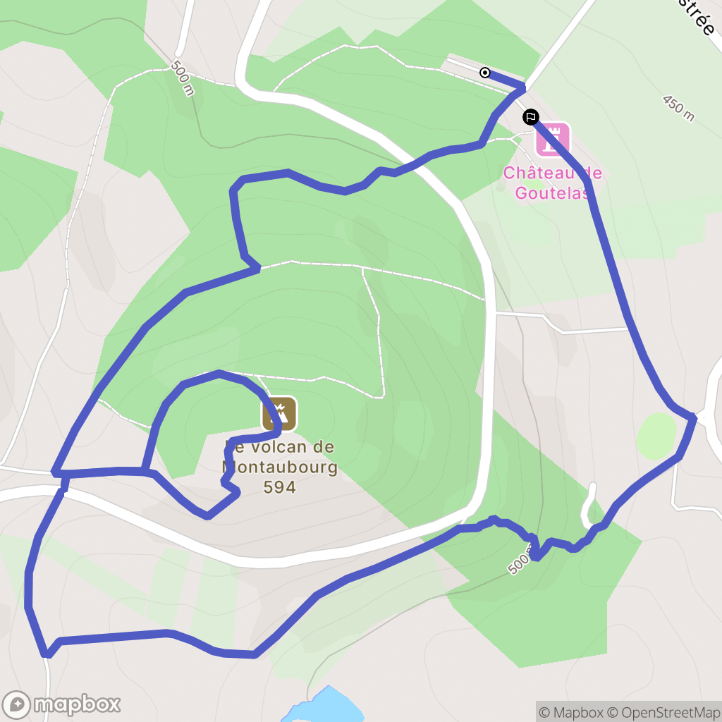 Marcoux : carte du parcours de randonnée - France