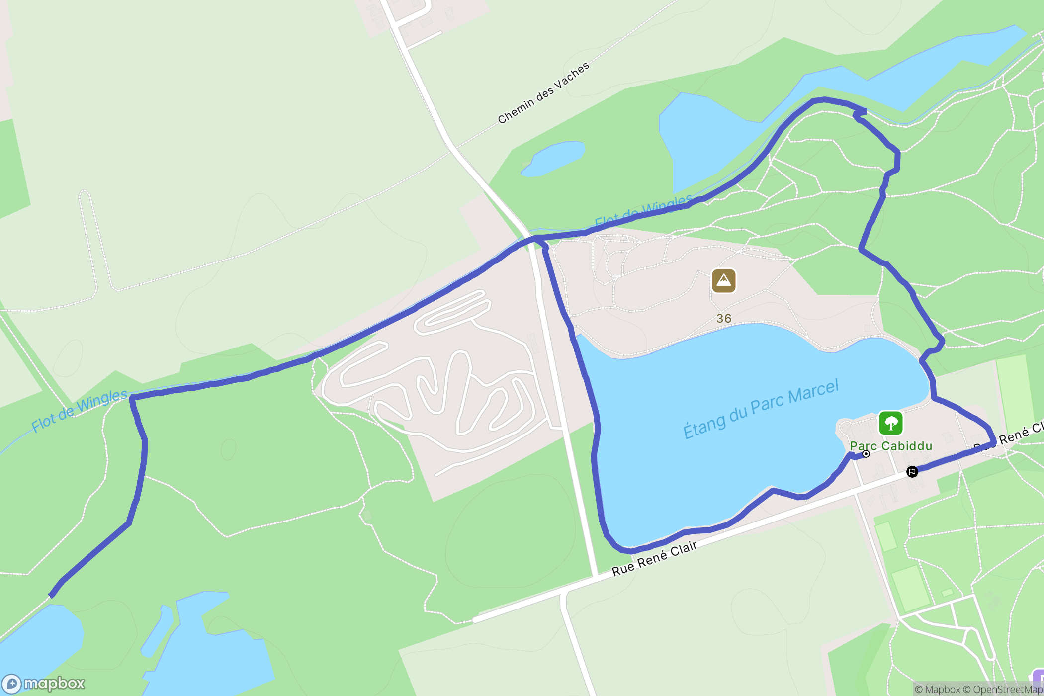 Wingles : carte du parcours de randonnée - France