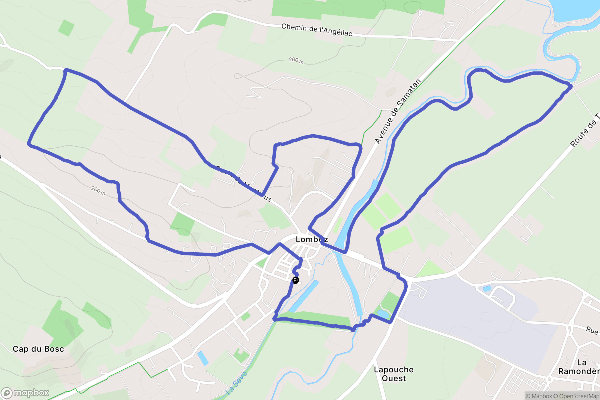 Lombez : carte du parcours de randonnée - France