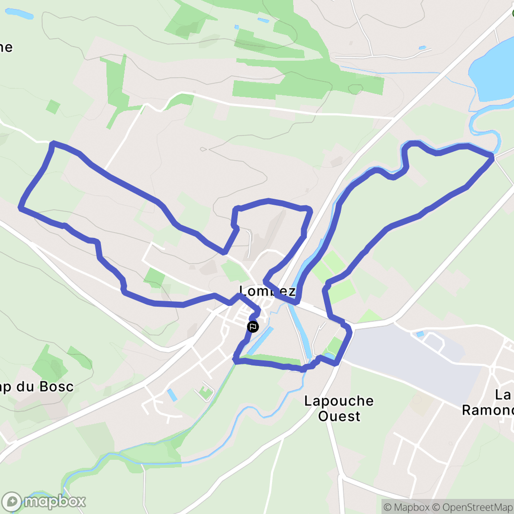 Lombez : carte du parcours de randonnée - France