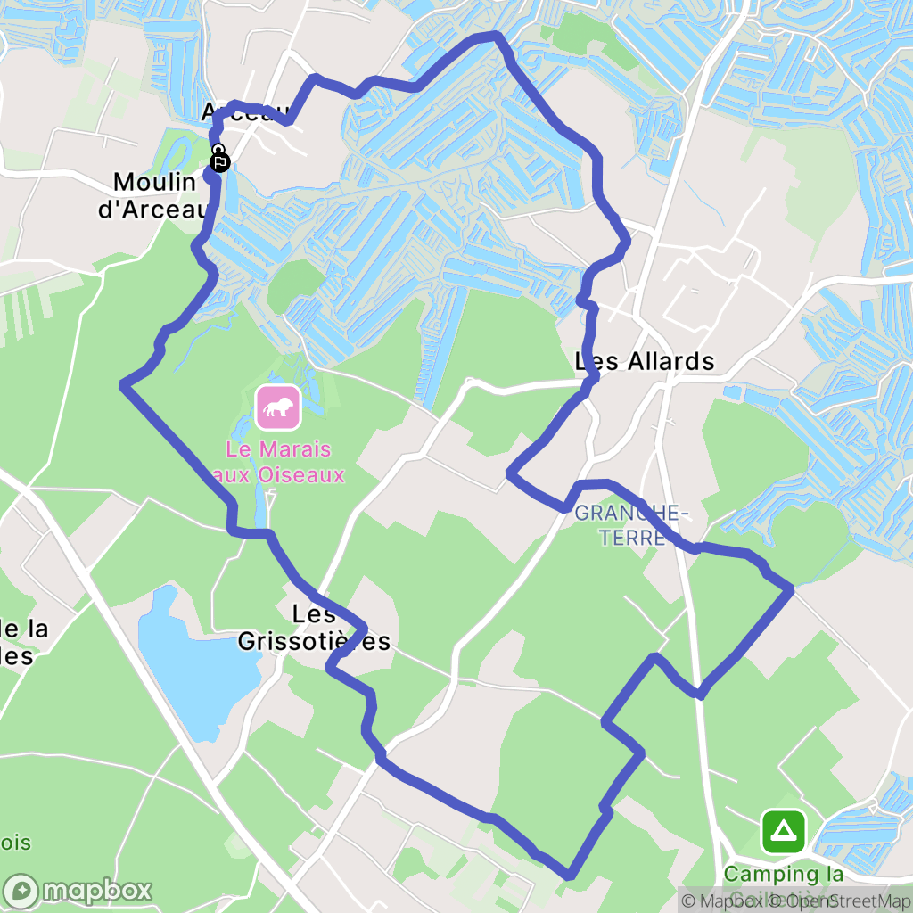 Saint-Pierre-d'Oléron : carte du parcours de randonnée - France