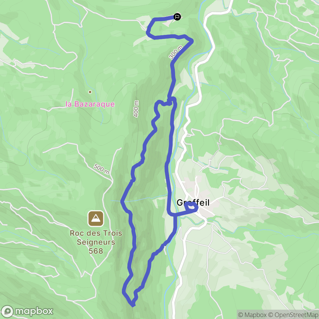 Ladern-sur-Lauquet : carte du parcours de randonnée - France
