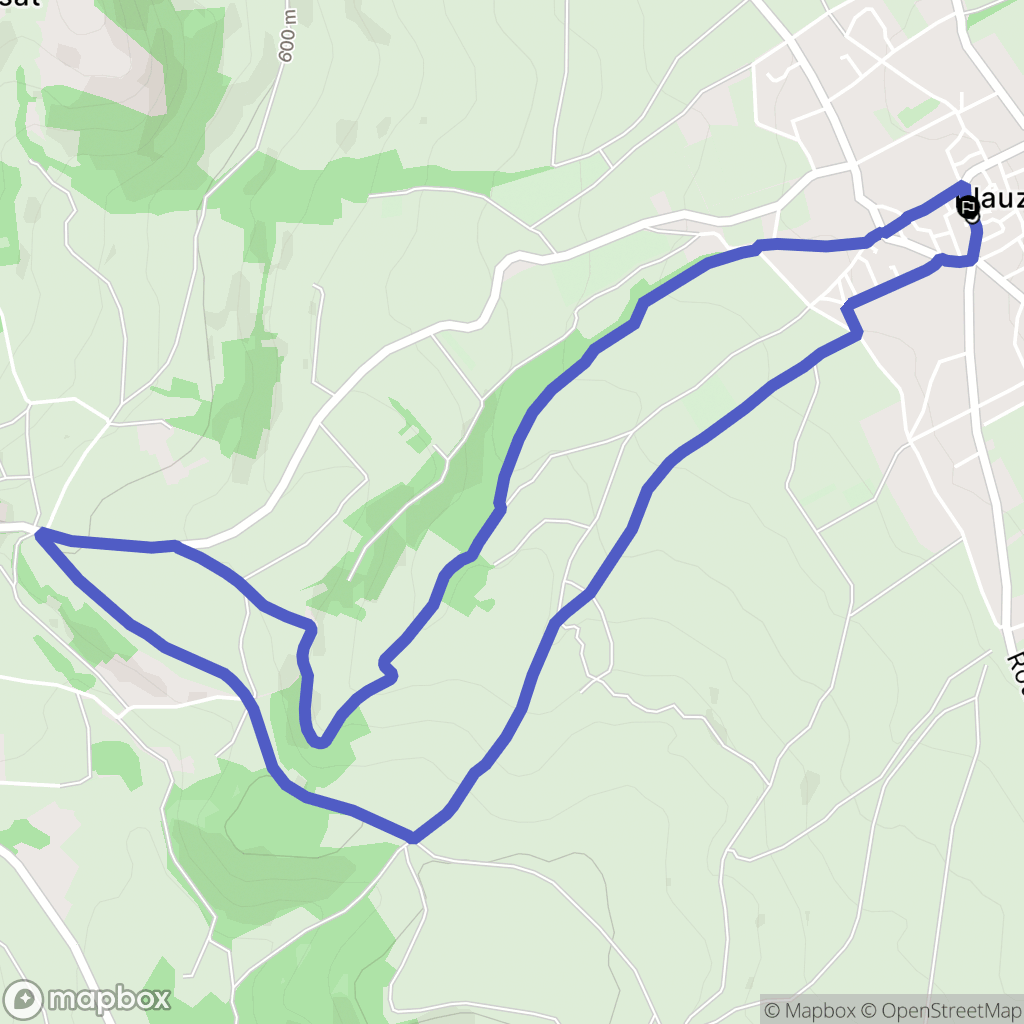 Plauzat : carte du parcours de randonnée - France