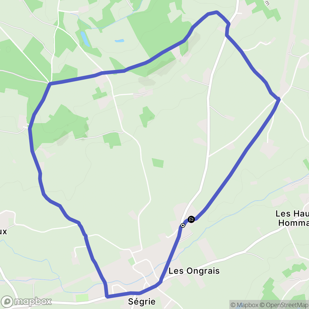 Ségrie : carte du parcours de randonnée - France