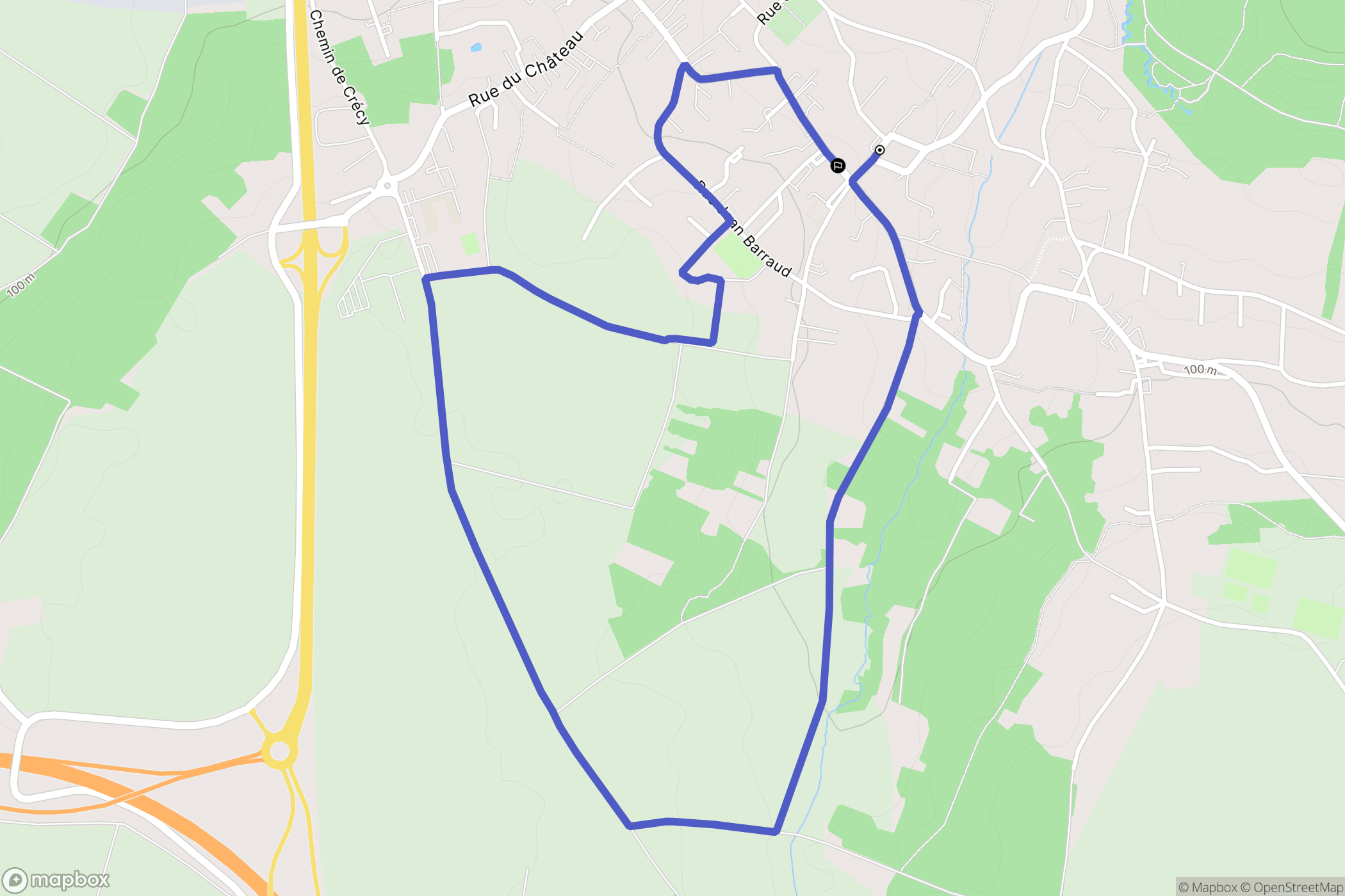 Nanteuil-lès-Meaux : carte du parcours de randonnée - France