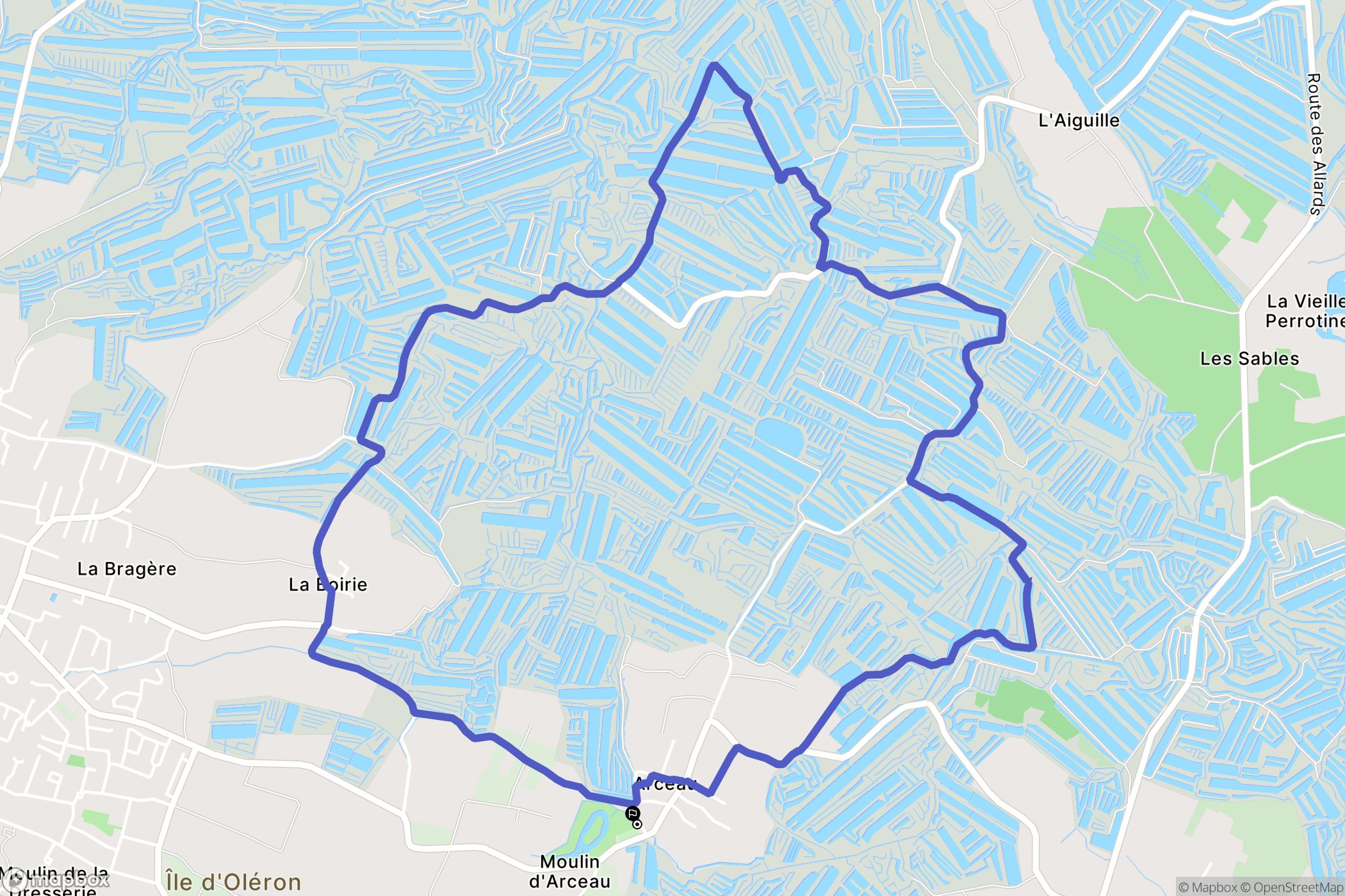 Saint-Pierre-d'Oléron : carte du parcours de randonnée - France