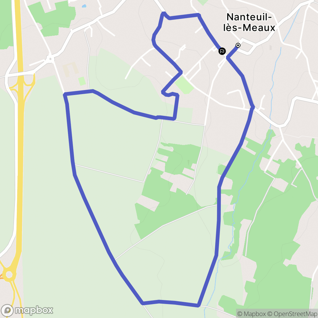 Nanteuil-lès-Meaux : carte du parcours de randonnée - France