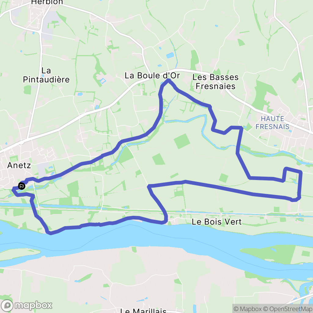 Vair-sur-Loire : carte du parcours de randonnée - France