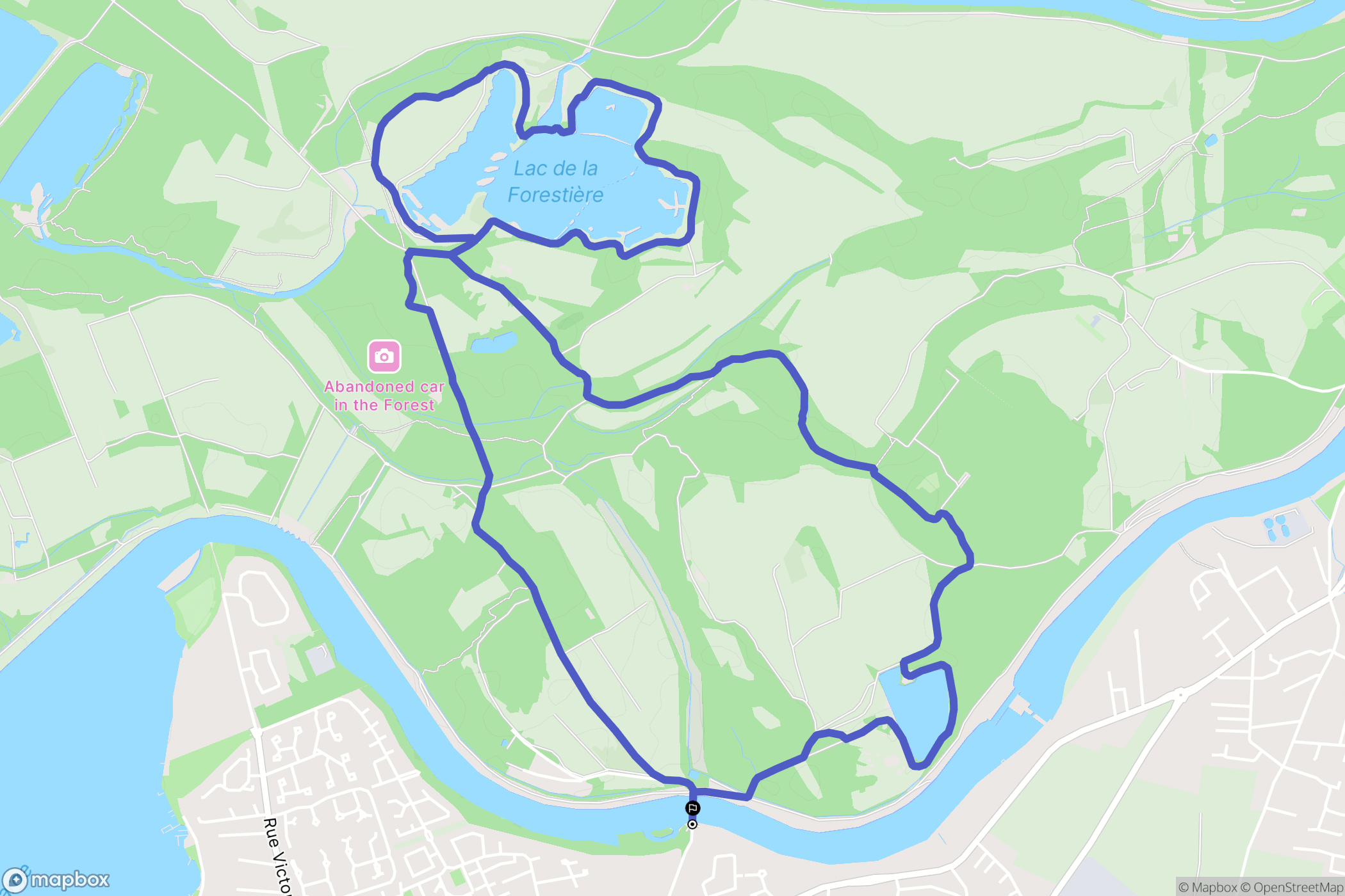 Meyzieu : carte du parcours de randonnée - France