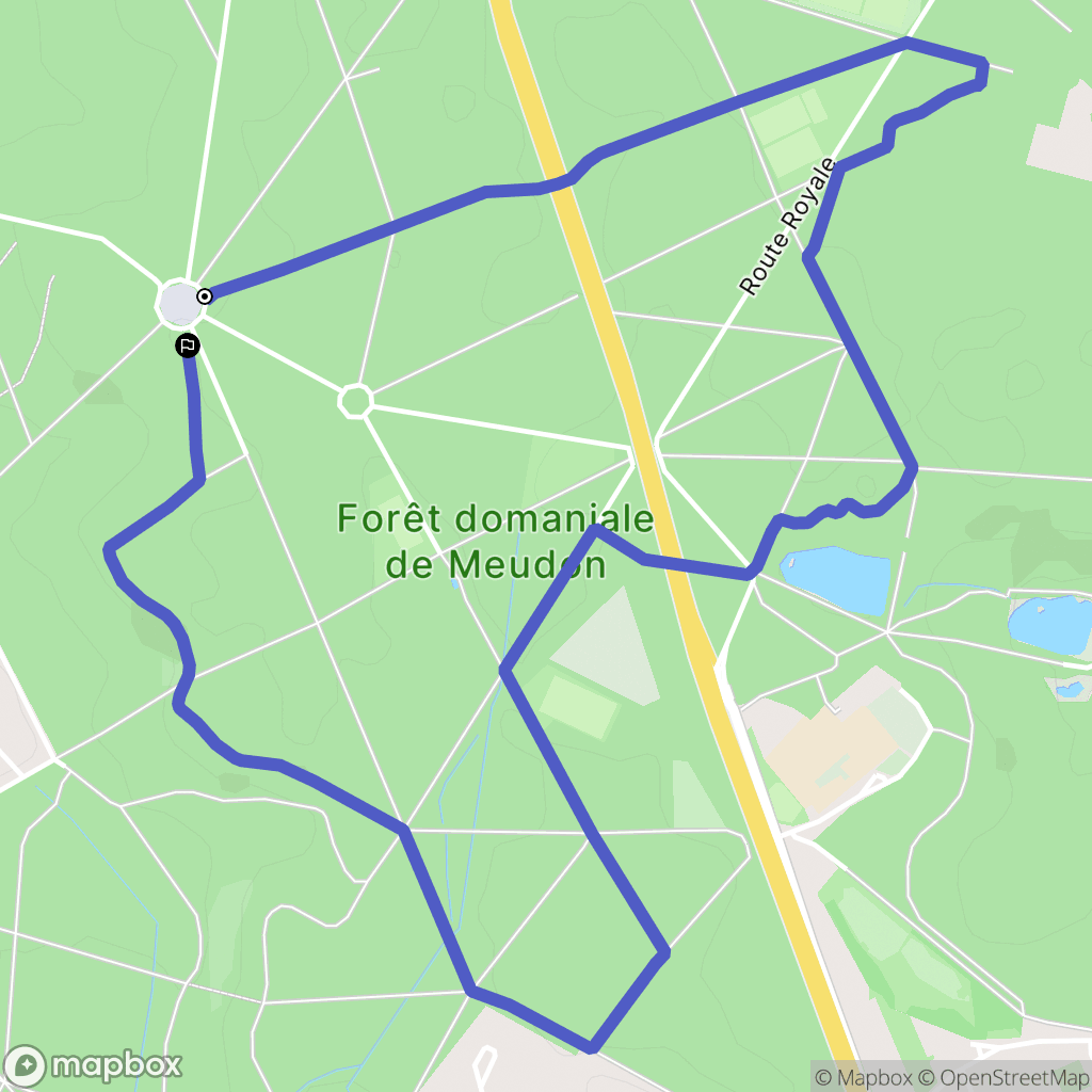 Meudon : carte du parcours de randonnée - France