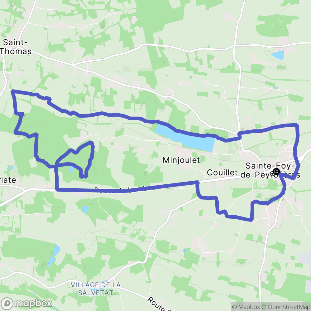 Sainte-Foy-de-Peyrolières : carte du parcours de randonnée - France